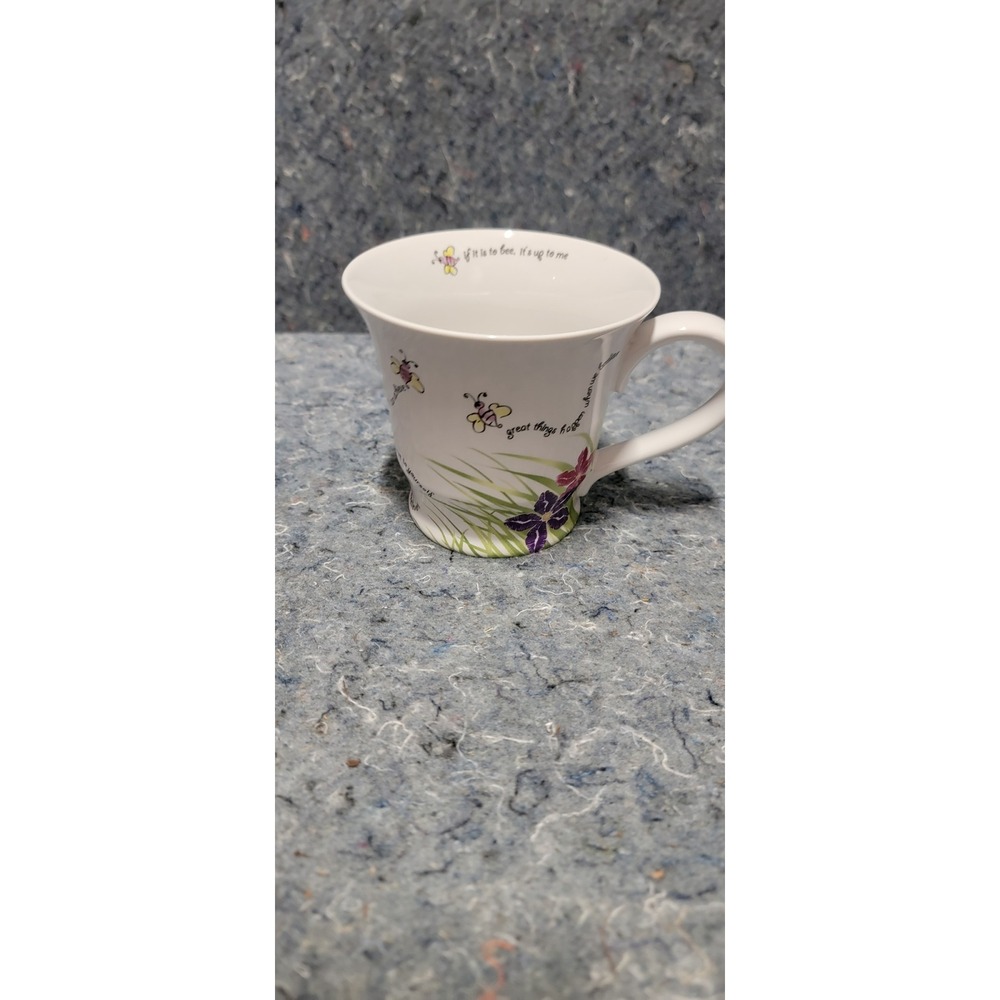 Mary Kay "Beelieve" Colorful Floral Bees Ceramic Coffee Tea Mug